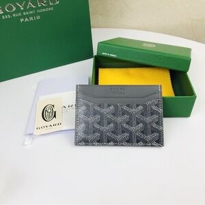 Goyard Black and Gray Card Holder
